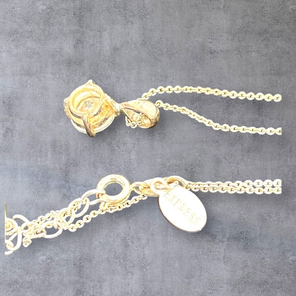 Silver plated clear CZ Express pendant & necklace - Picture 8 of 8